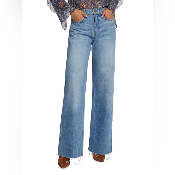 Veronica Beard Denim - Veronica Beard Taylor Relaxed Wide Leg High Rise Denim Jeans Size 26